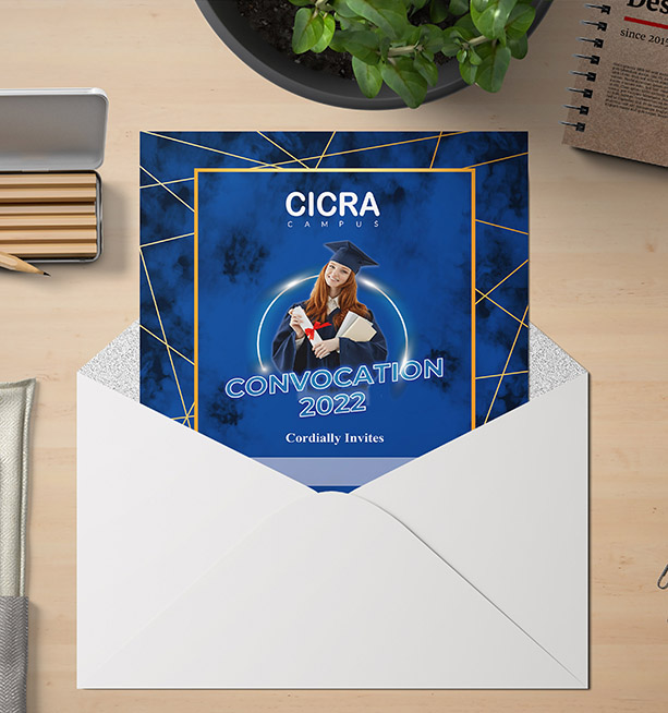 21x10 Rounded Corners Invitation and Envelope Mockup